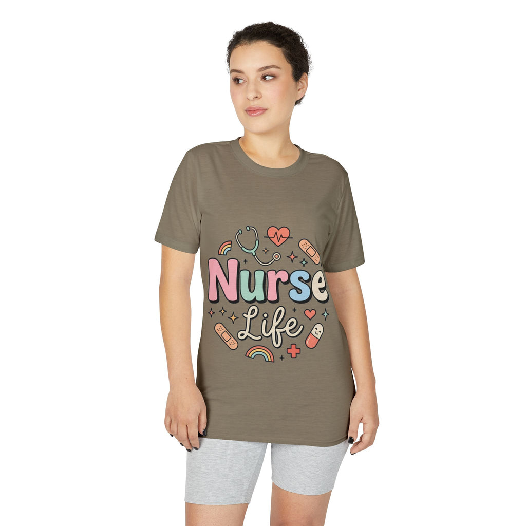 Nurse Life Graphic T-Shirt — Cute Medical Icons Tee for Nurses