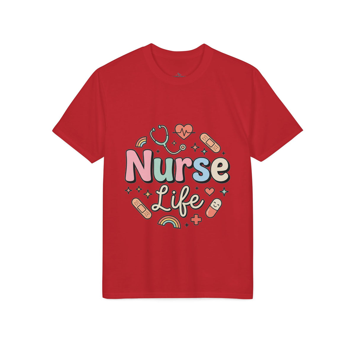 Nurse Life Graphic T-Shirt — Cute Medical Icons Tee for Nurses