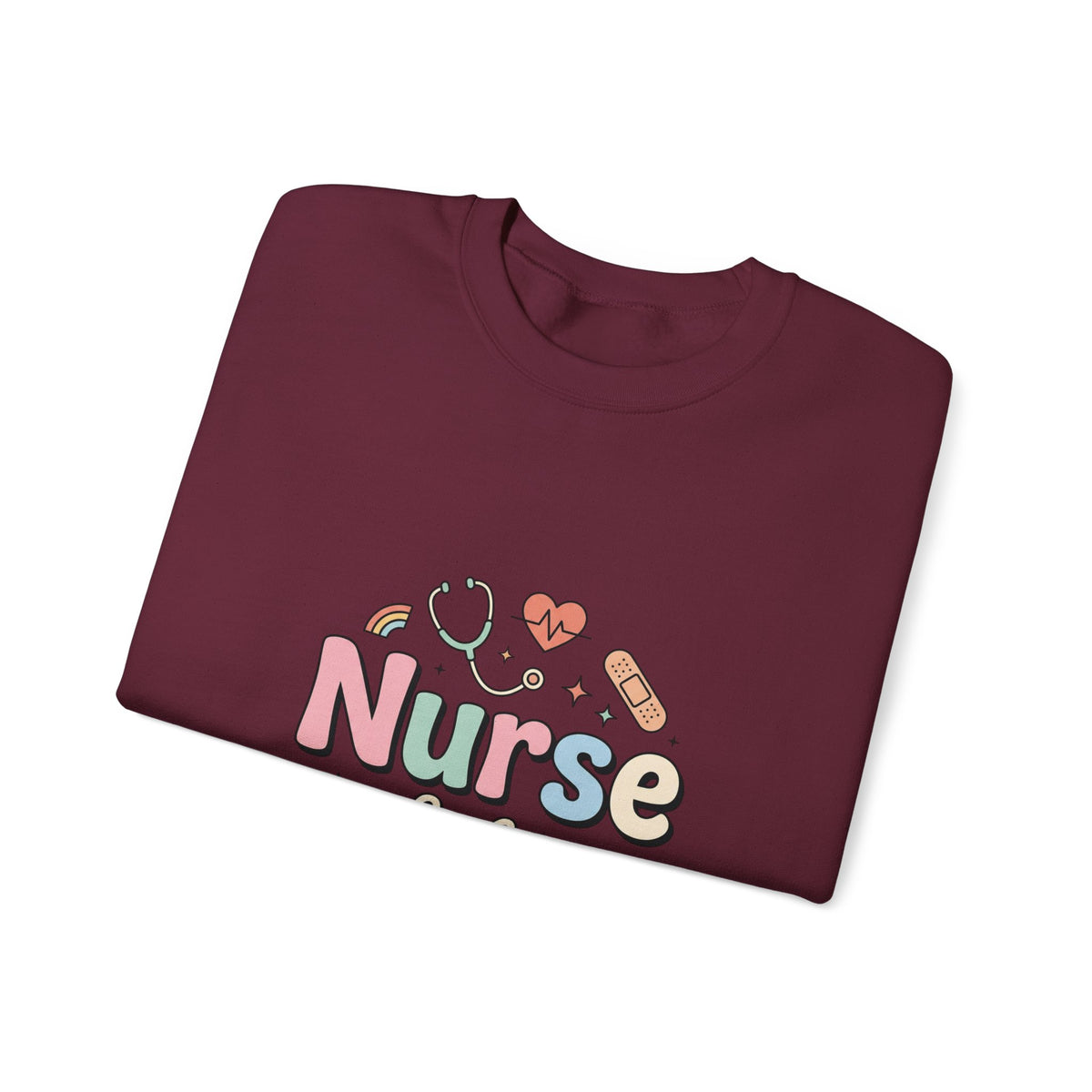 Nurse Life Crewneck Sweatshirt — Cute Pastel Nursing Graphic