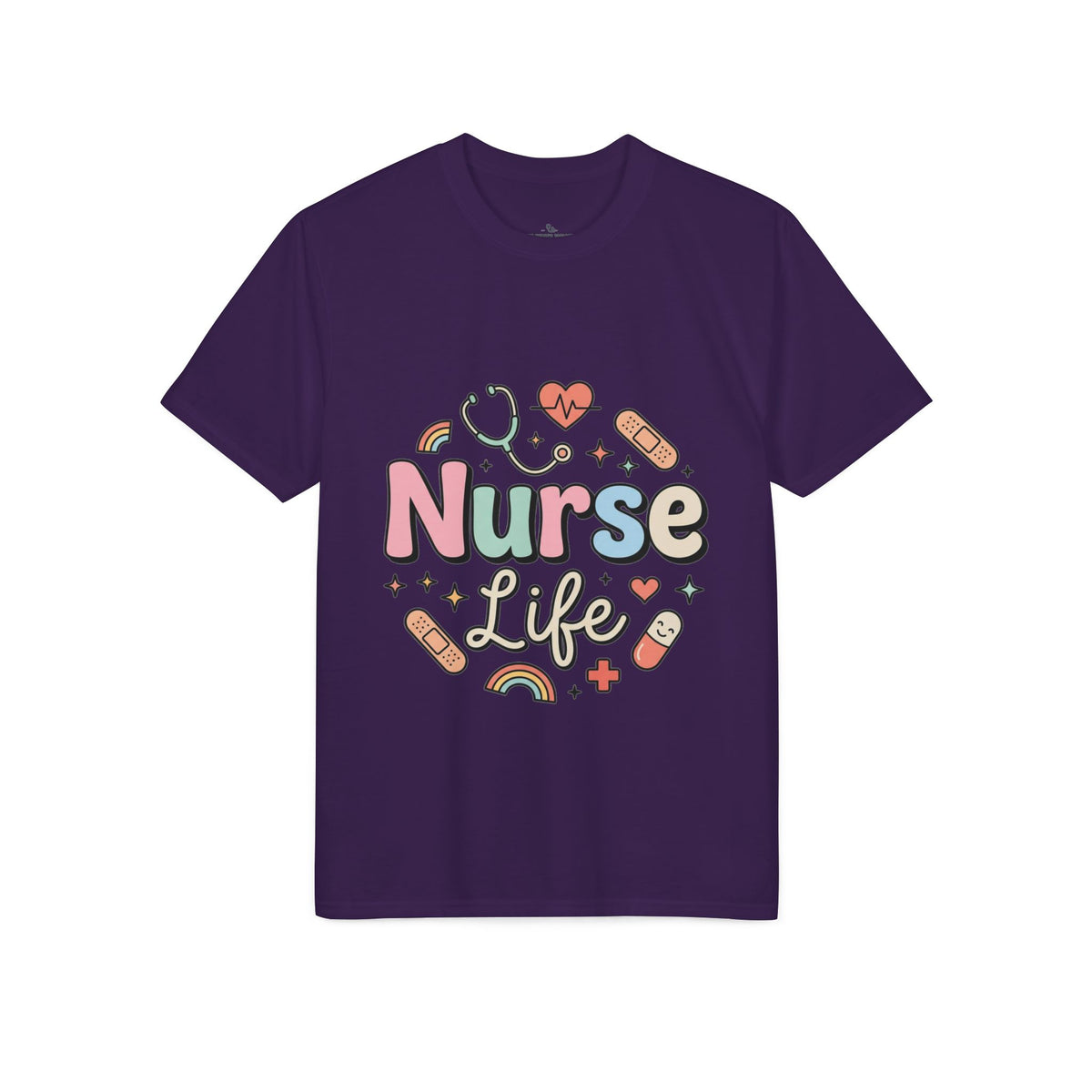Nurse Life Graphic T-Shirt — Cute Medical Icons Tee for Nurses