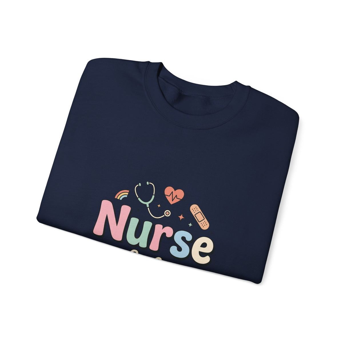 Nurse Life Crewneck Sweatshirt — Cute Pastel Nursing Graphic