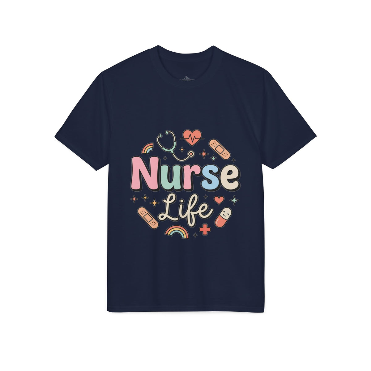 Nurse Life Graphic T-Shirt — Cute Medical Icons Tee for Nurses