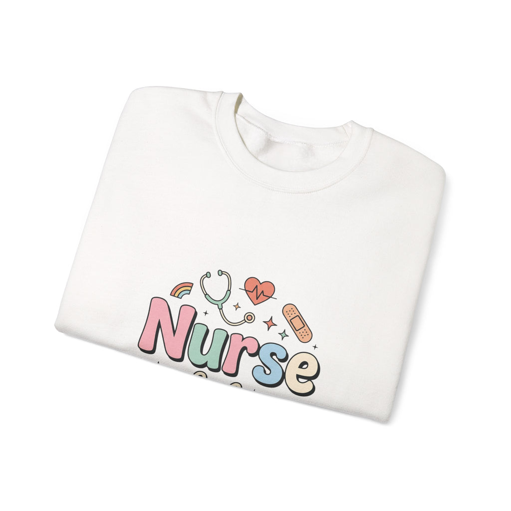 Nurse Life Crewneck Sweatshirt — Cute Pastel Nursing Graphic