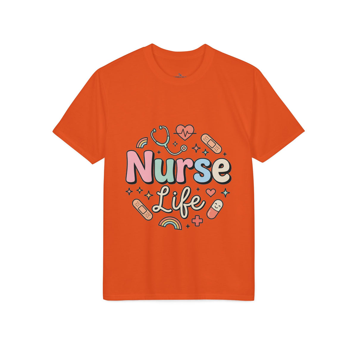 Nurse Life Graphic T-Shirt — Cute Medical Icons Tee for Nurses