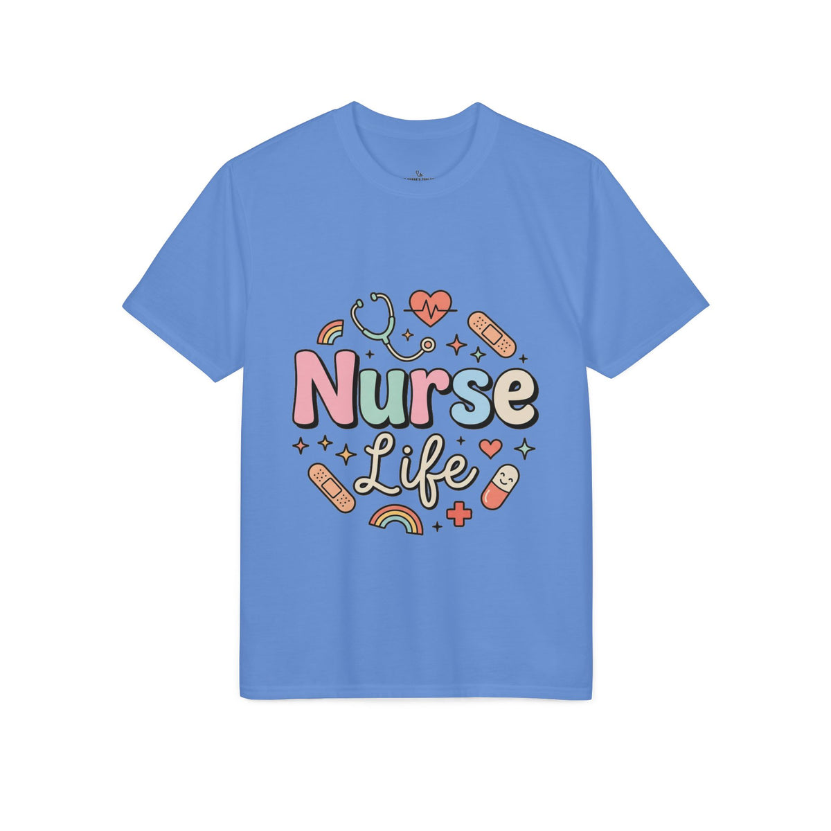 Nurse Life Graphic T-Shirt — Cute Medical Icons Tee for Nurses
