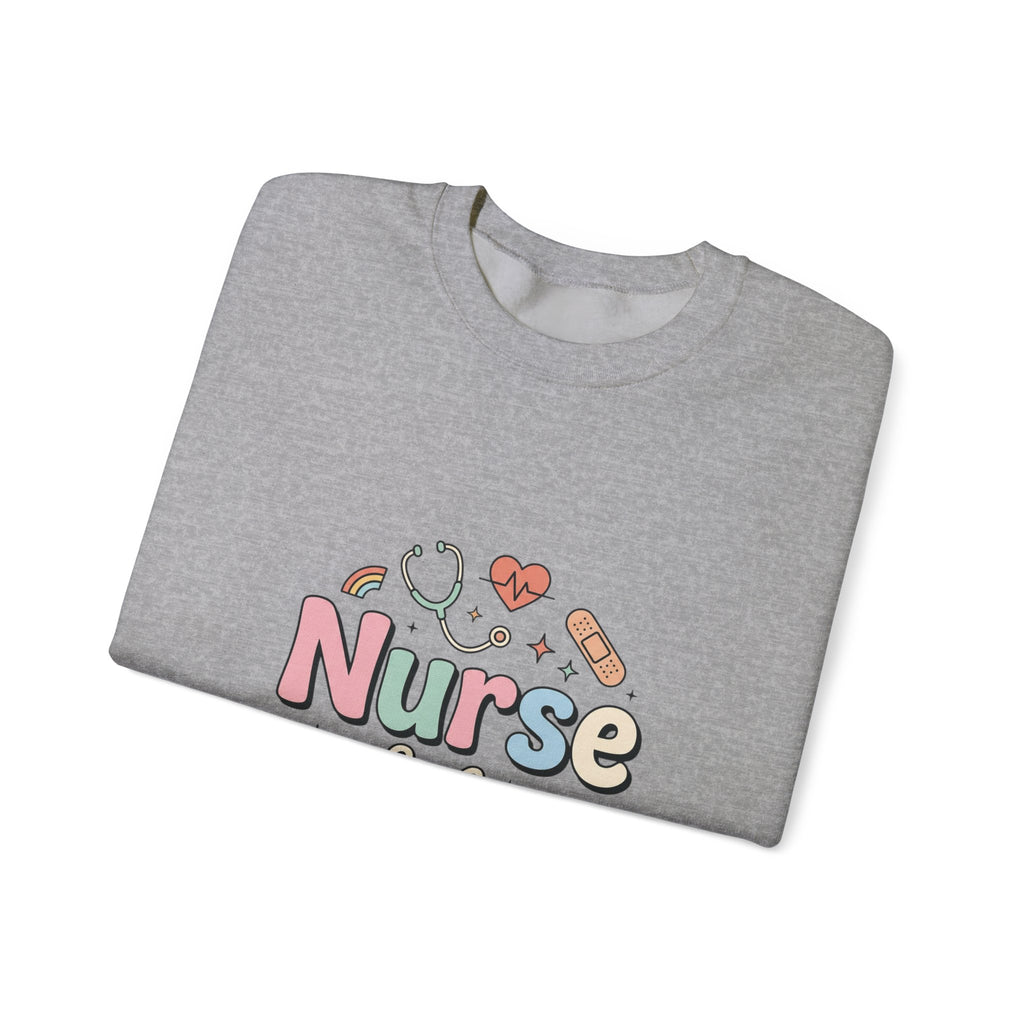 Nurse Life Crewneck Sweatshirt — Cute Pastel Nursing Graphic