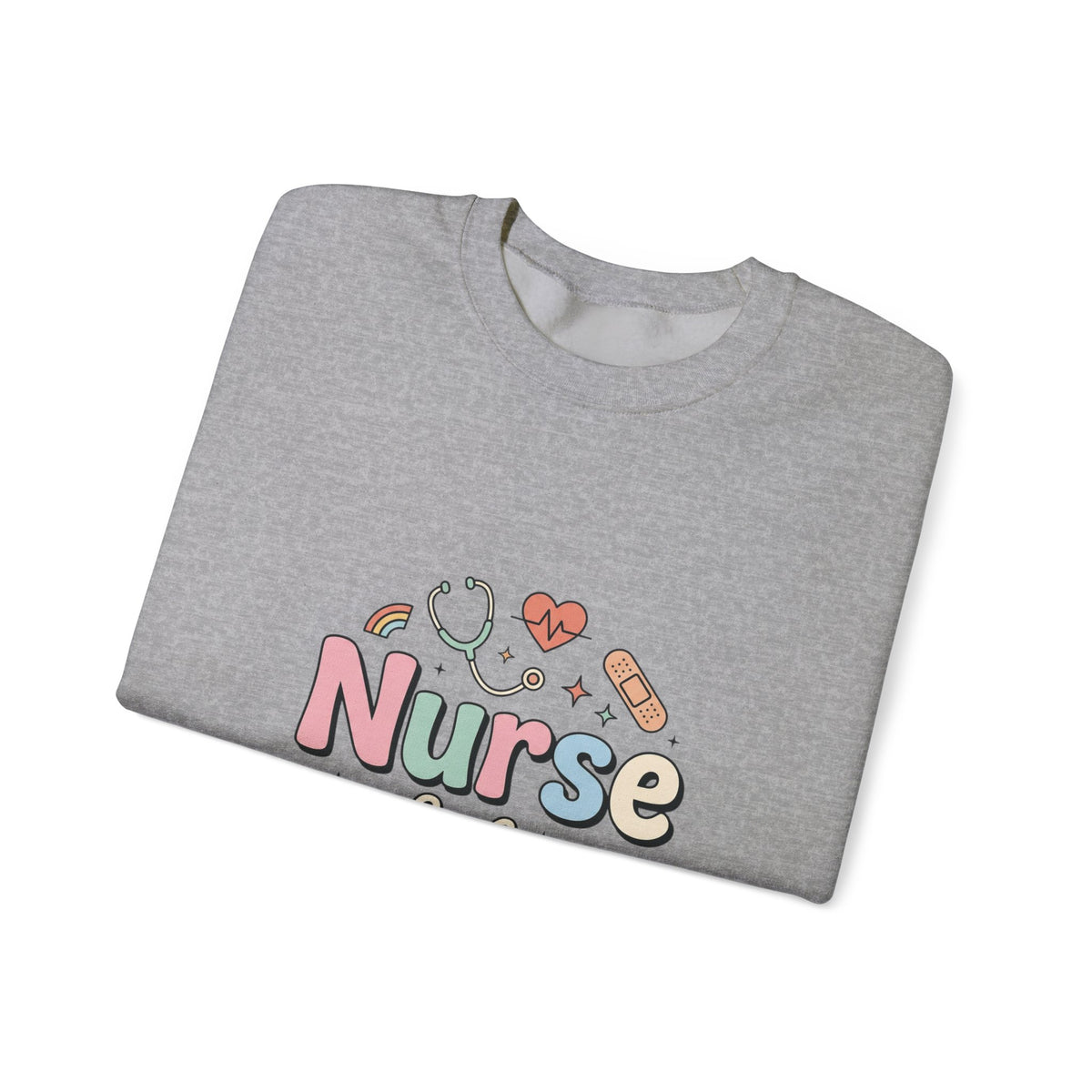 Nurse Life Crewneck Sweatshirt — Cute Pastel Nursing Graphic