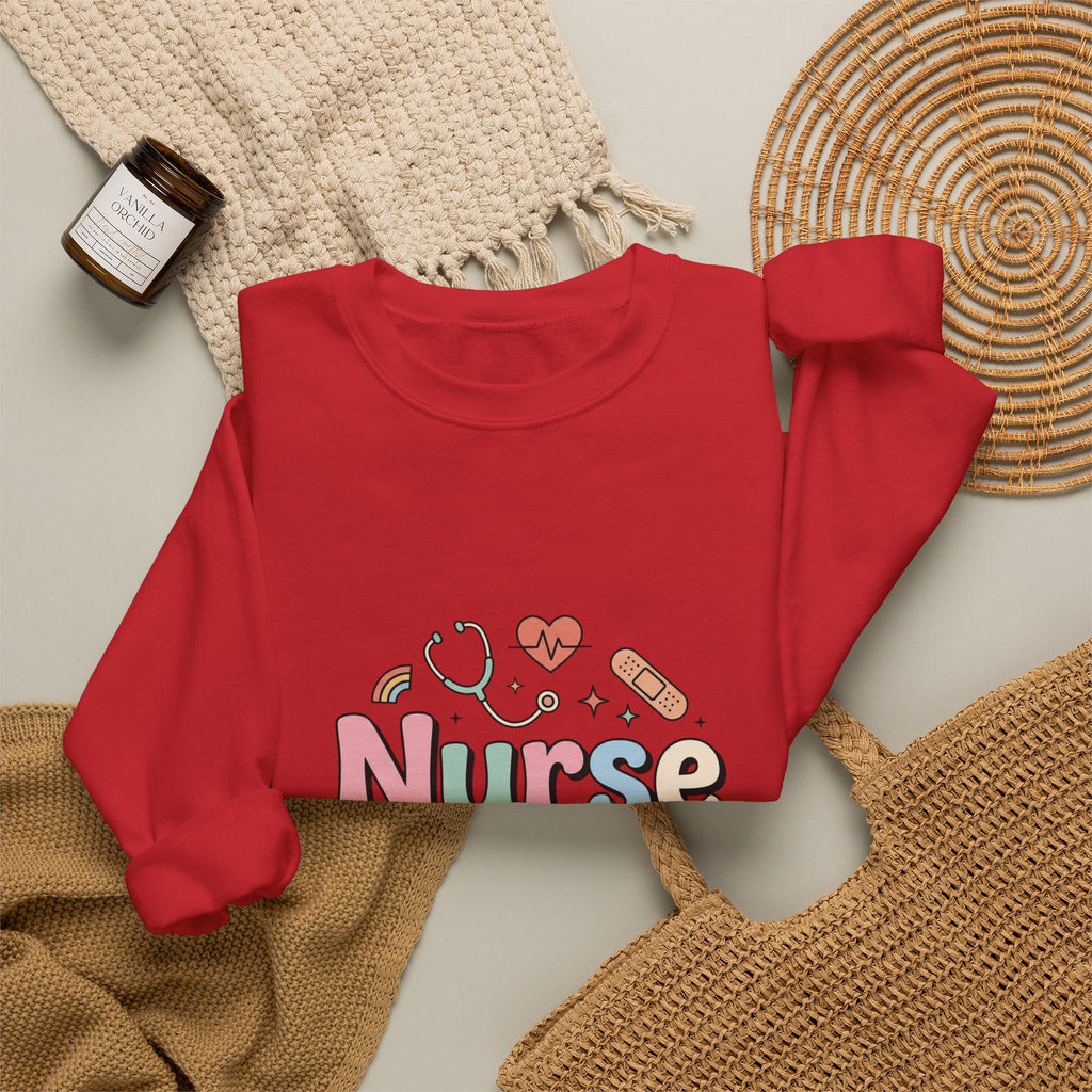 Nurse Life Crewneck Sweatshirt — Cute Pastel Nursing Graphic