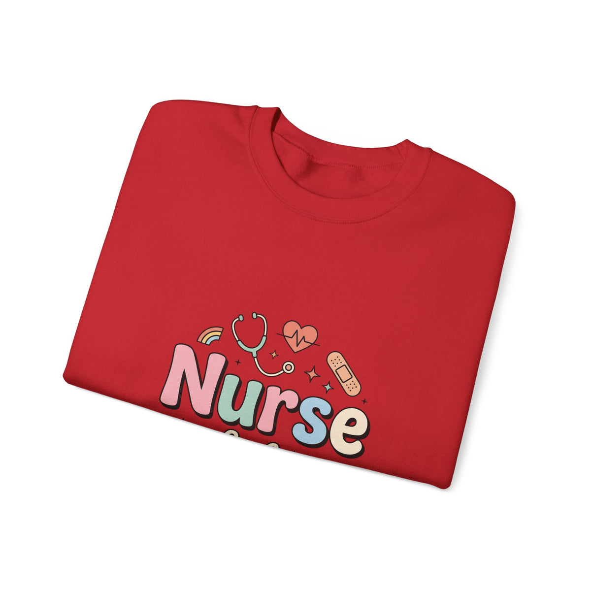 Nurse Life Crewneck Sweatshirt — Cute Pastel Nursing Graphic