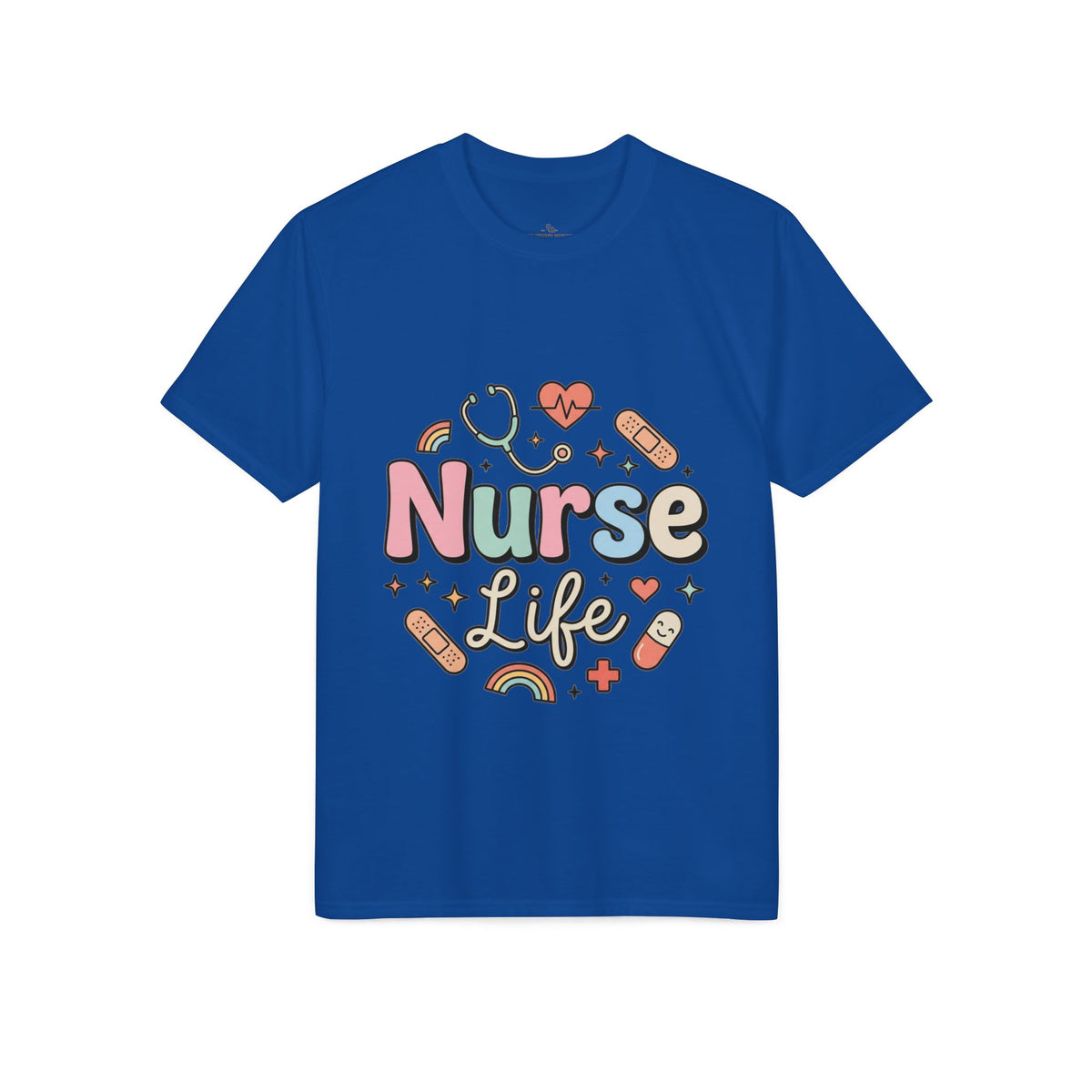 Nurse Life Graphic T-Shirt — Cute Medical Icons Tee for Nurses