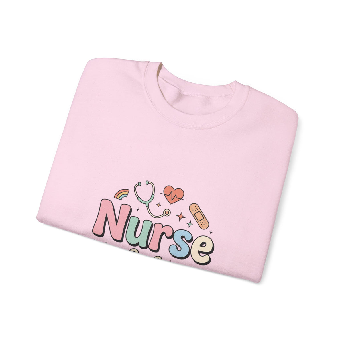 Nurse Life Crewneck Sweatshirt — Cute Pastel Nursing Graphic