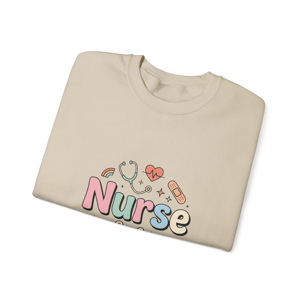 Nurse Life Crewneck Sweatshirt — Cute Pastel Nursing Graphic