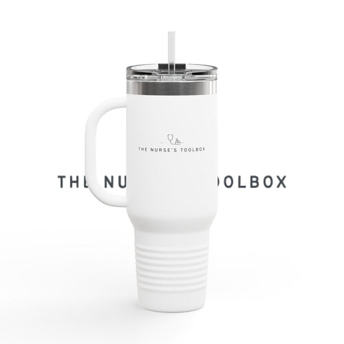 40oz Insulated Travel Mug - Cute Cartoon Nurse Design | Medical Gift for Nurses